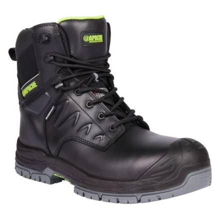 Apache Chilliwack Black Waterproof Side Zip Safety Boot Size 11